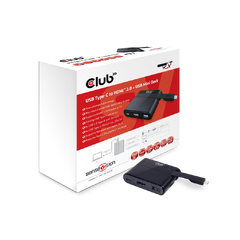 Club3D USB C to HDMI2.0+USB A+C Cha Output: HDMI2.0+USB2.0+USB TypeC Charge